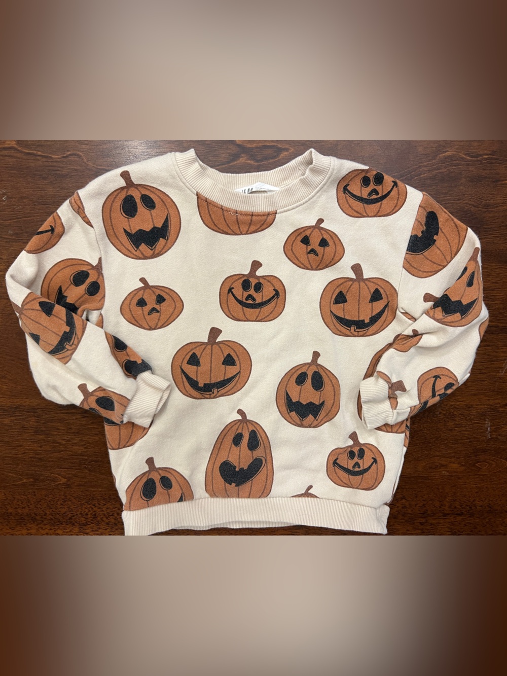 H&M Pumpkin Cream Crewneck Unisex Toddler Boy Girl Size 3-4T